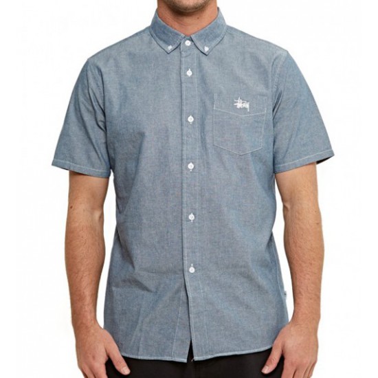 Solid Chambray Shirt Blue