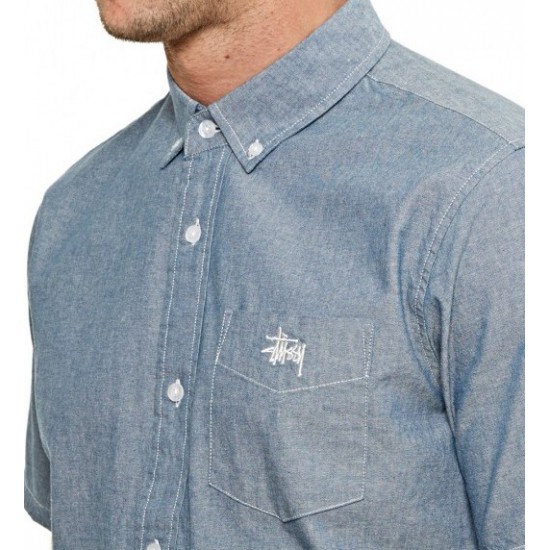 Solid Chambray Shirt Blue