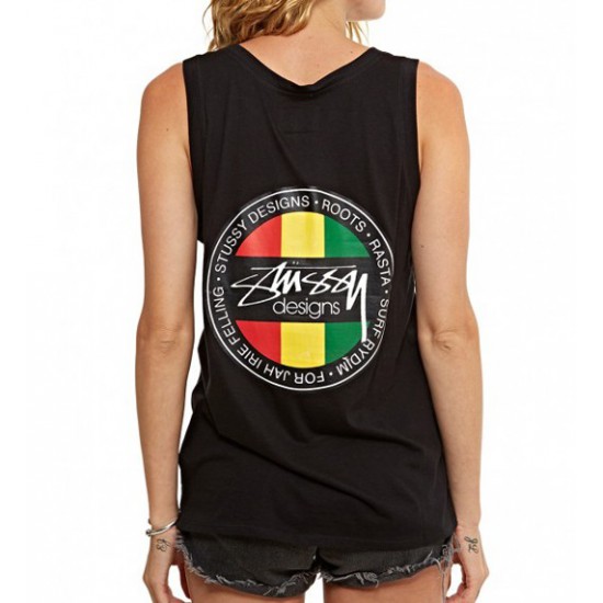 Reggae Dot Tank Black