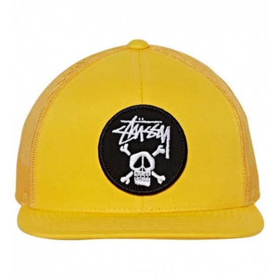 Crossbones Trucker Cap Yellow