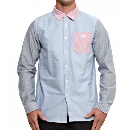 3 Tone Oxford Shirt Light Blue