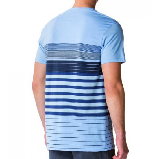 Pocket Stripe Tee Oxford Blue