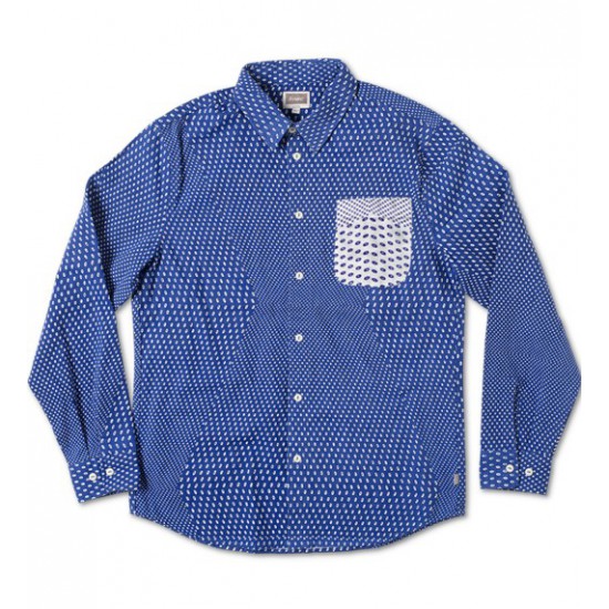 Polka Dot Woven Navy