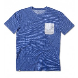 Polka Dot Reverse PKT Tee Navy