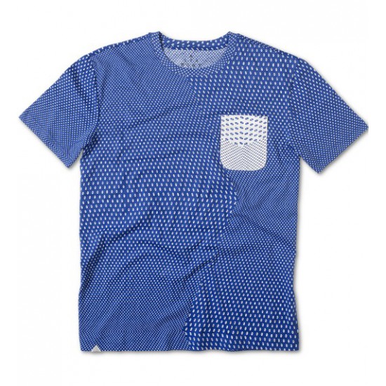 Polka Dot Reverse PKT Tee Navy