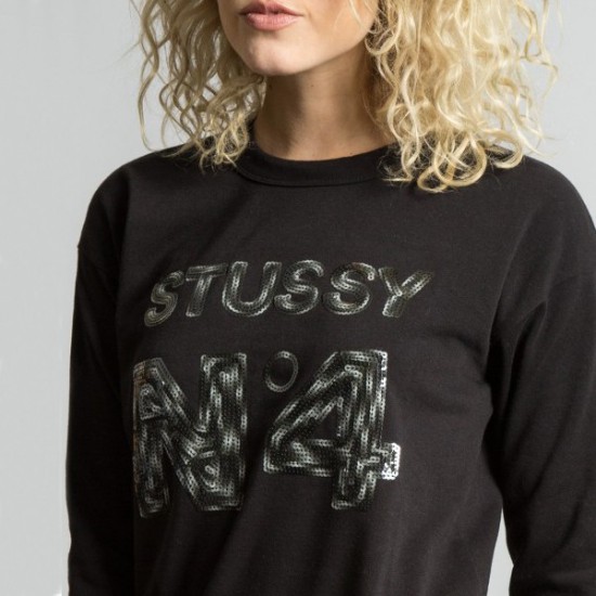 Sequin Crew Black