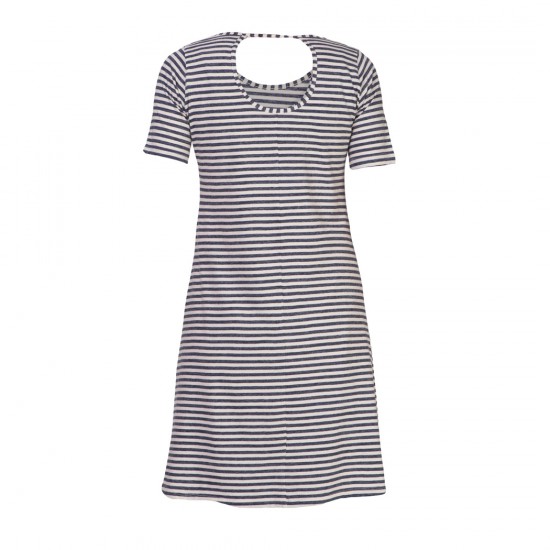 Nerea Striped Dress Ecru Blue