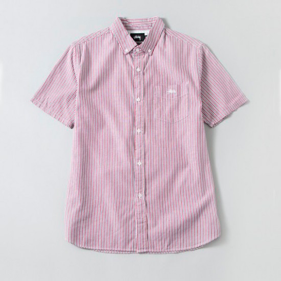 Stripe Oxford Shirt Red