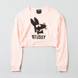 Stay Paid Cropped Crew Pink
