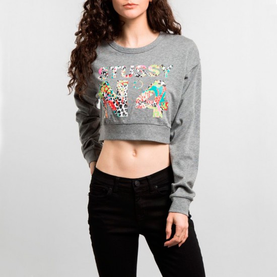 Jamrock No 4 Cropped Crew Heather Grey