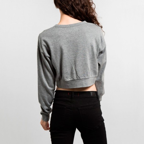 Jamrock No 4 Cropped Crew Heather Grey