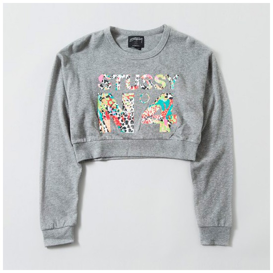 Jamrock No 4 Cropped Crew Heather Grey