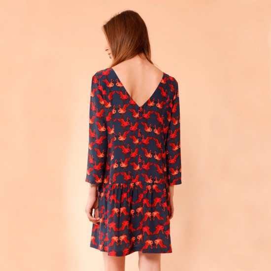 3/4 Txintxoa Dress Navy