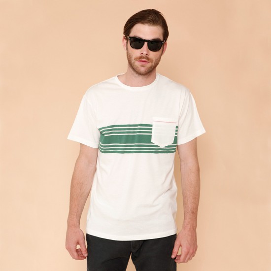 Zazpi Pocket Tee Ecru Forest