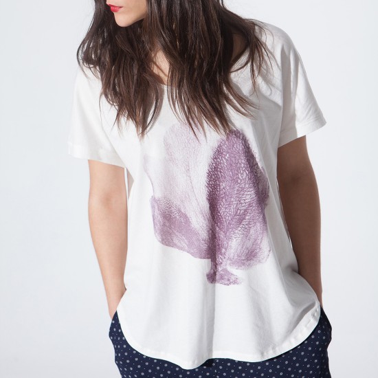 Auka S/S Super Printed TS Ecru