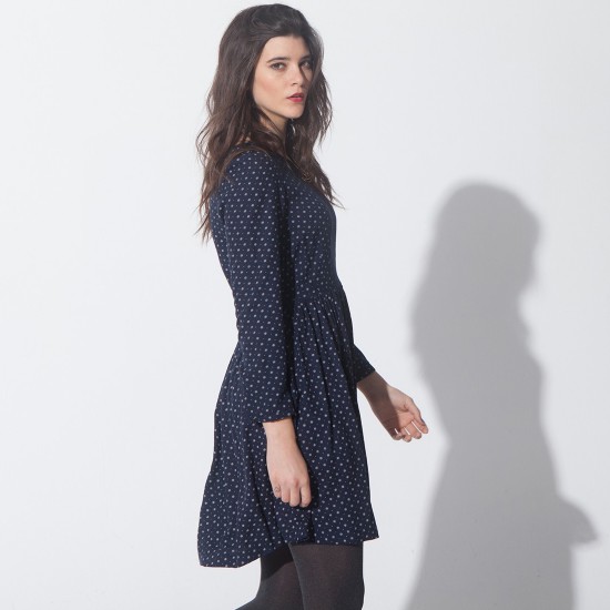 Letxumborro L/S Dress Baserri Crepe Navy