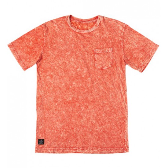 Granite Wash Pocket Tee Orange