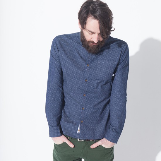 Broome Shirt L/S Dot Blue