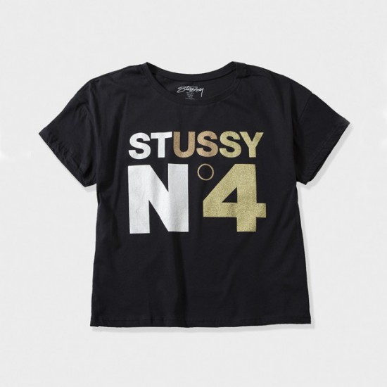 Metallic Nº4 Boxy Tee Black