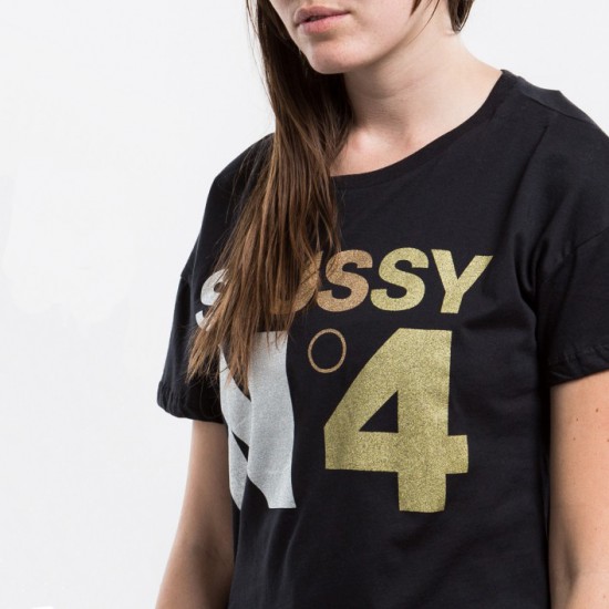 Metallic Nº4 Boxy Tee Black