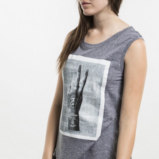 Peace Muscle Scoop Grey Heather