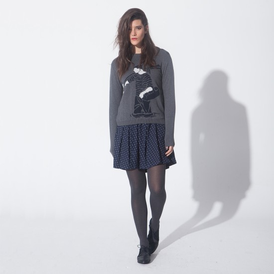 Letxumborro L/S Dress Baserri Crepe Navy