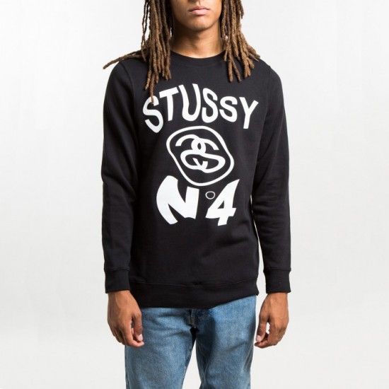 Stüssy Nº4 Warp Crew Black