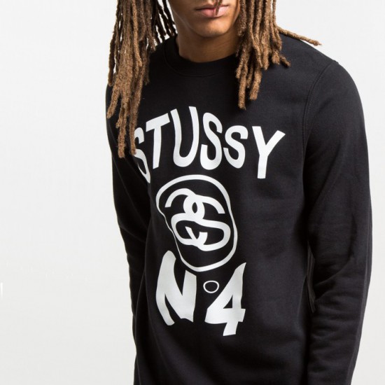 Stüssy Nº4 Warp Crew Black