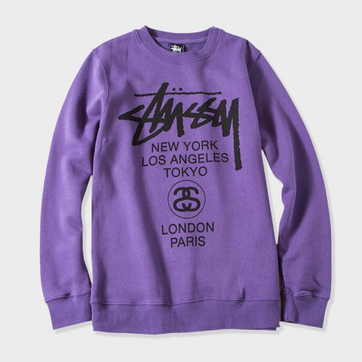 Ropa Stüssy Sudadera Stüssy World Tour Lila