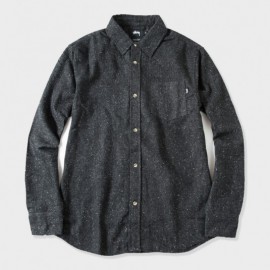 Speckle Flannel Shirt Black