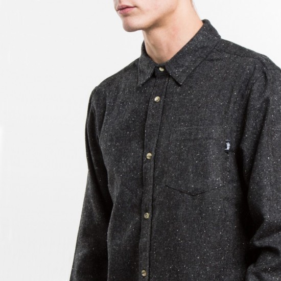 Speckle Flannel Shirt Black