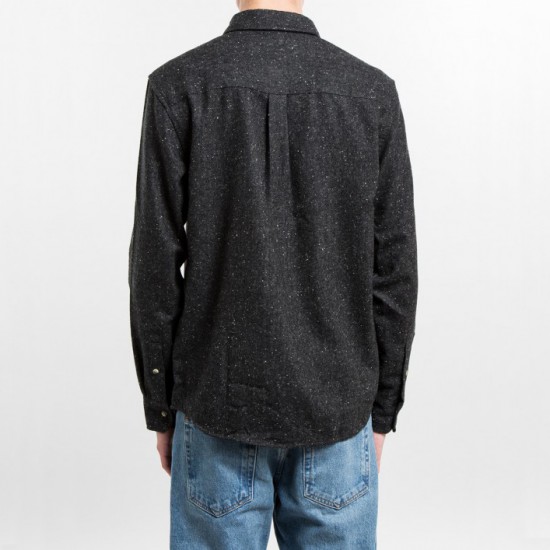 Speckle Flannel Shirt Black