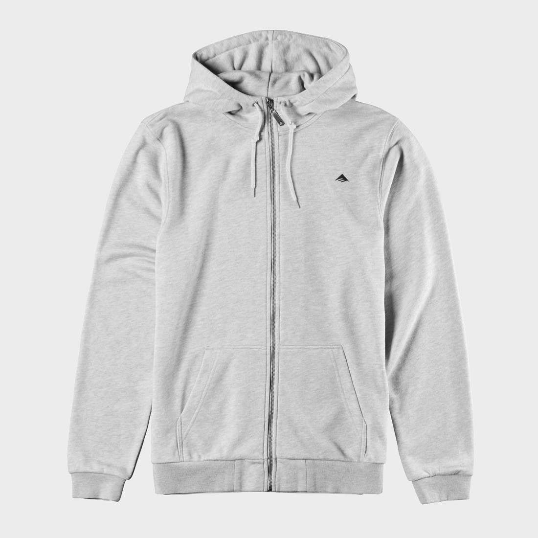 Sudadera abierta con capucha marca Emerica Triangle Zip Hood gris