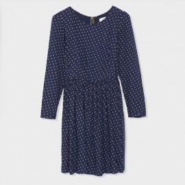 Letxumborro L/S Dress Baserri Crepe Navy