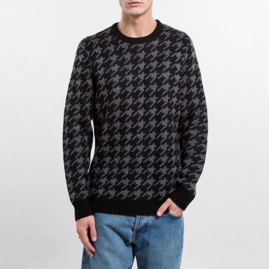 Houndstooth Sweater Black