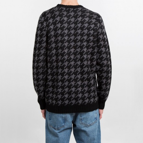Houndstooth Sweater Black