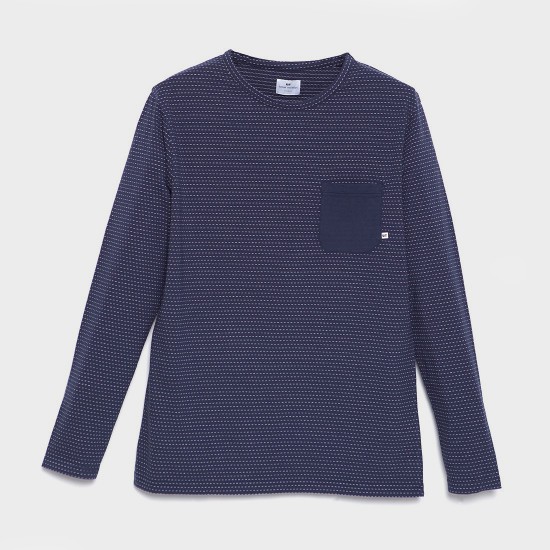 Martxelo T-Shirt Navy Ecru