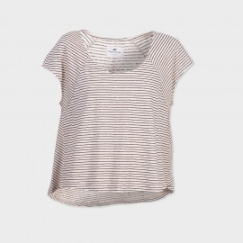 Kresala Striped T-Shirt Ecru Navy