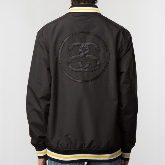 Logo Stadium Jacket Black