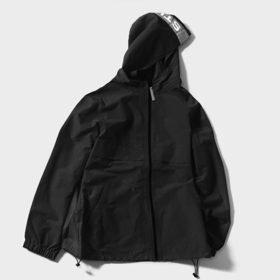 Light Nylon Full Zip Black