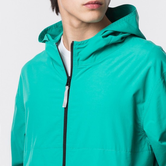 Light Nylon Full Zip Aqua Aqua