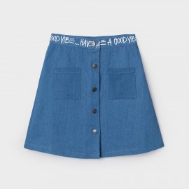 Denim Link Skirt Blue