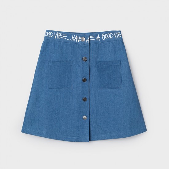 Denim Link Skirt Blue