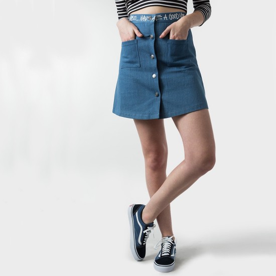 Denim Link Skirt Blue