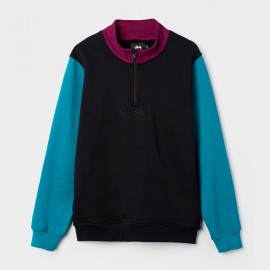 Half Zip Mock Neck Black