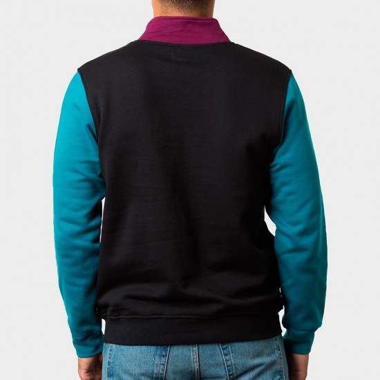 Half Zip Mock Neck Black