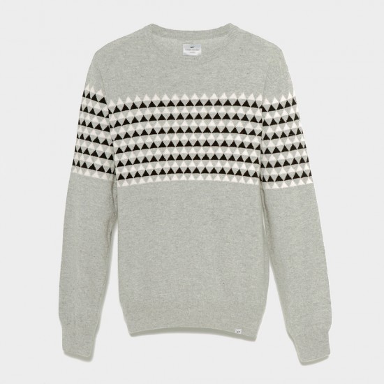 Fisher Lambswool Knit Sweater Grey
