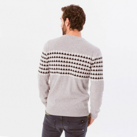 Fisher Lambswool Knit Sweater Grey