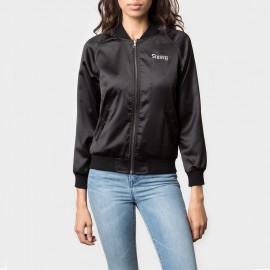 California Satin Jacket Black