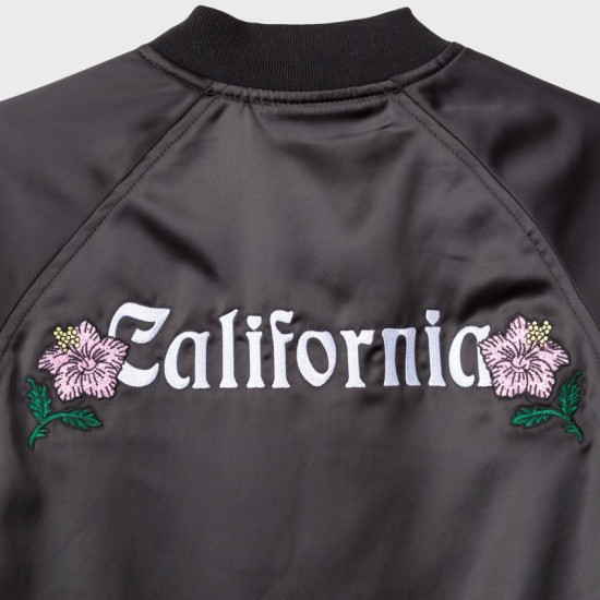 California Satin Jacket Black
